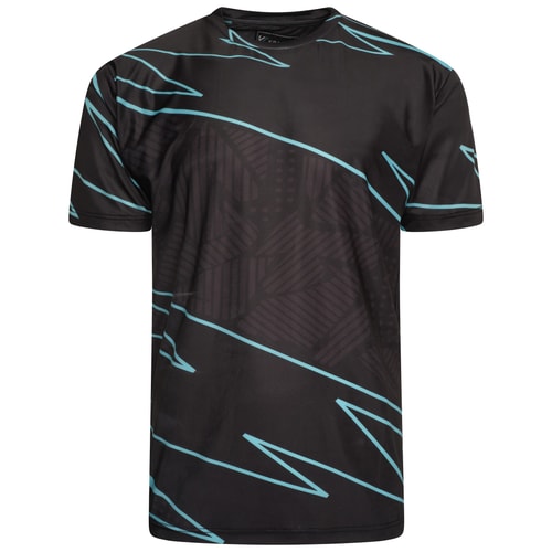 KAM Active Performance bedrucktes T-Shirt Schwarz